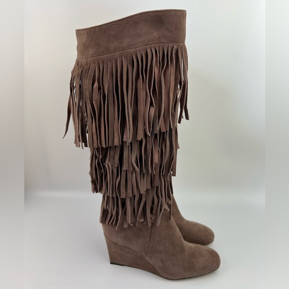 BRUNO MAGLI Fringed suede knee-high boots size 37 - Picture 14 of 16
